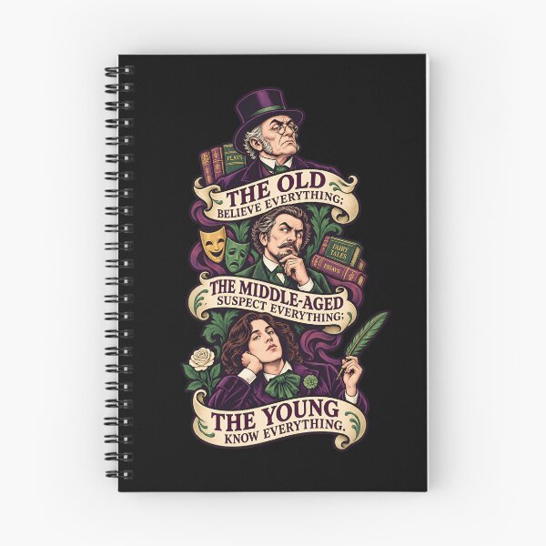 Item preview, Oscar Wilde Three Ages of Certainty Quote designed and sold by Fenay Designs.