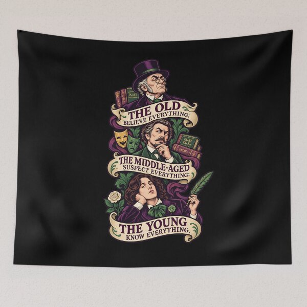 Item preview, Oscar Wilde Three Ages of Certainty Quote designed and sold by Fenay Designs.