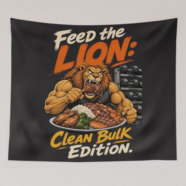 Item preview, Feed The Lion Clean Bulk Edition Gym Nutrition Art designed and sold by Bennie Singh.