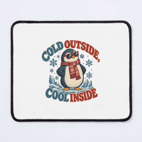 Item preview, Cold Outside Cool Inside – Funny Penguin Vintage Winter Design designed and sold by Small price.