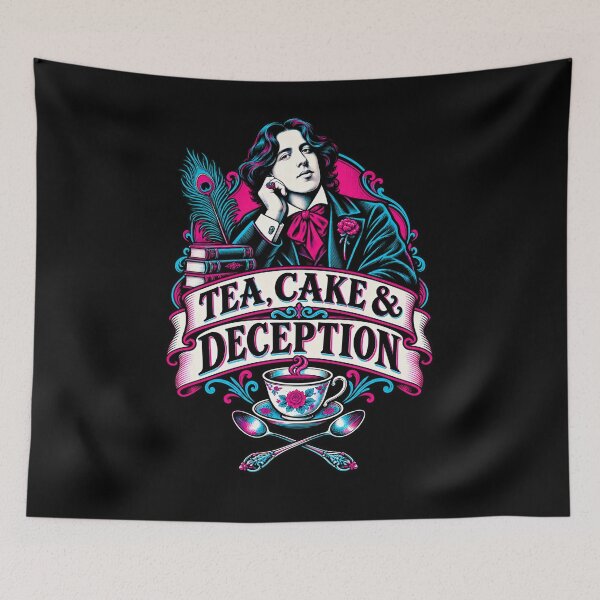Item preview, Oscar Wilde Tea Cake and Deception Neon Crest designed and sold by Fenay Designs.