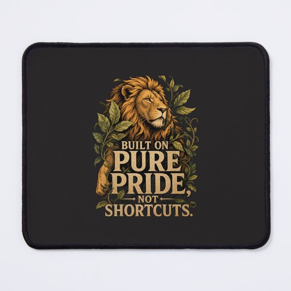 Item preview, Built On Pure Pride Not Shortcuts Fitness Lion Art designed and sold by Bennie Singh.