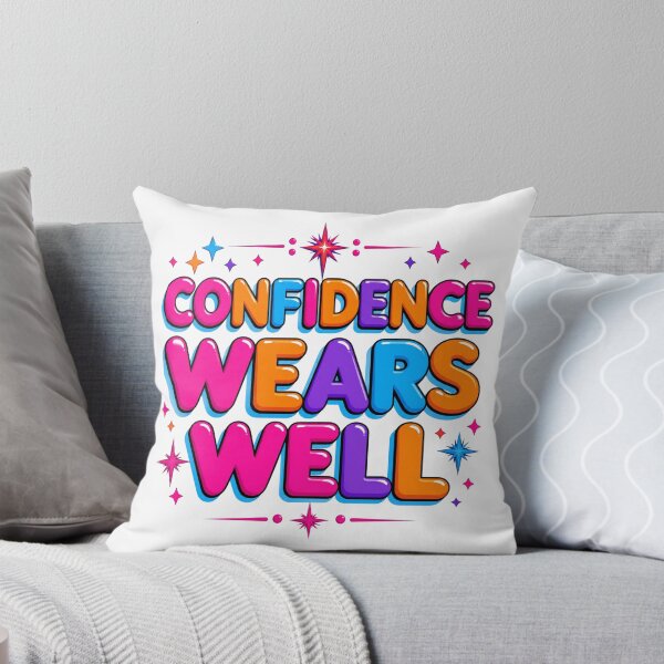 Item preview, Confidence Wears Well. Bold Colorful Empowerment Typography designed and sold by Aarvya Fashion Club ( A.F.C ).
