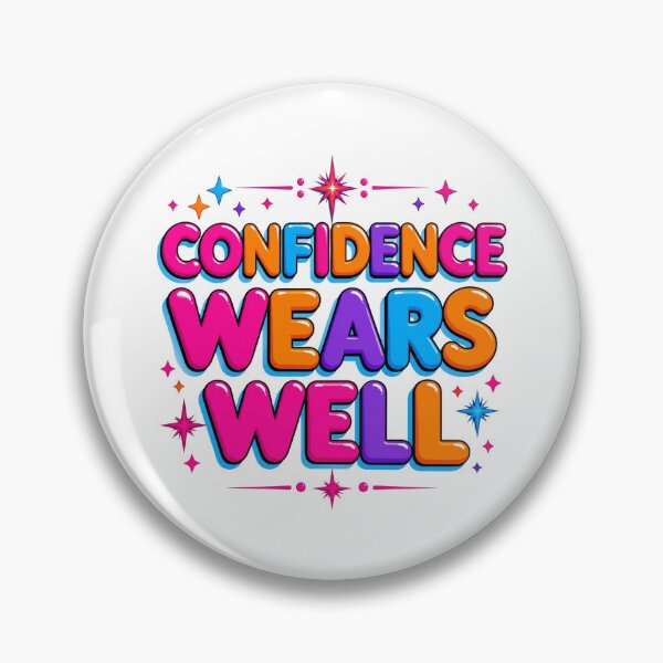 Item preview, Confidence Wears Well. Bold Colorful Empowerment Typography designed and sold by Aarvya Fashion Club ( A.F.C ).