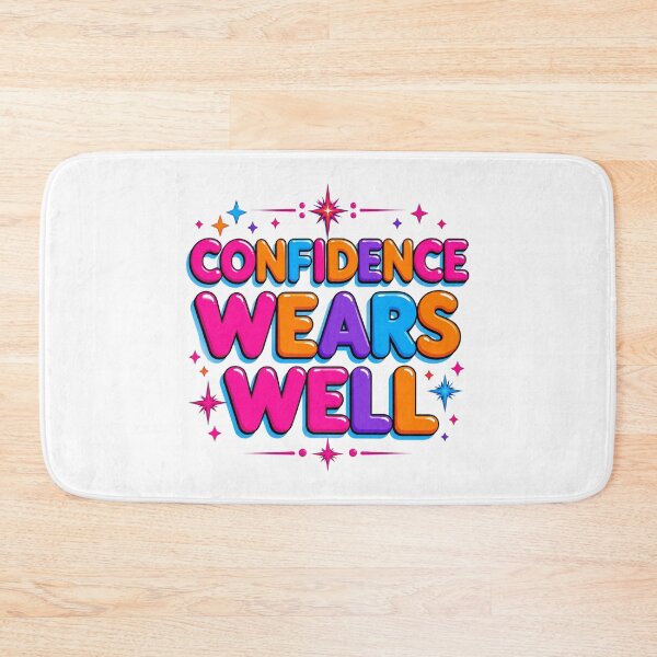 Item preview, Confidence Wears Well. Bold Colorful Empowerment Typography designed and sold by Aarvya Fashion Club ( A.F.C ).