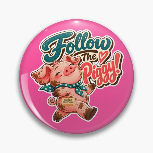 Item preview, FOLLOW THE PIGGY! BY NAGGINGSTICKERSCO. ROLL LIKE A PIG! COLLECTION | ELECTRIC PINK Edition | No.01 designed and sold by LaMaisonOfMY.