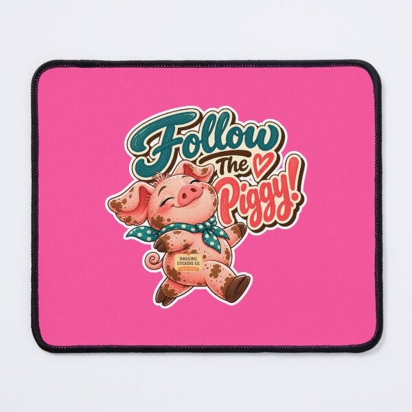 Item preview, FOLLOW THE PIGGY! BY NAGGINGSTICKERSCO. ROLL LIKE A PIG! COLLECTION | ELECTRIC PINK Edition | No.01 designed and sold by LaMaisonOfMY.