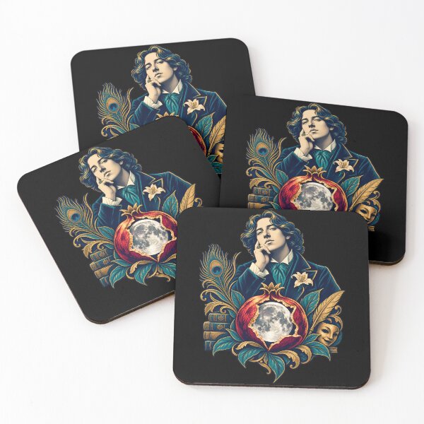 Item preview, Oscar Wilde Moonlit Pomegranate Literary Emblem designed and sold by Fenay Designs.