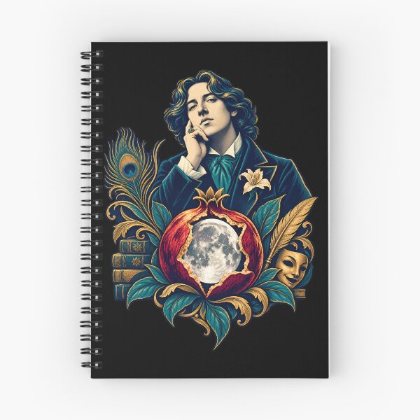 Item preview, Oscar Wilde Moonlit Pomegranate Literary Emblem designed and sold by Fenay Designs.