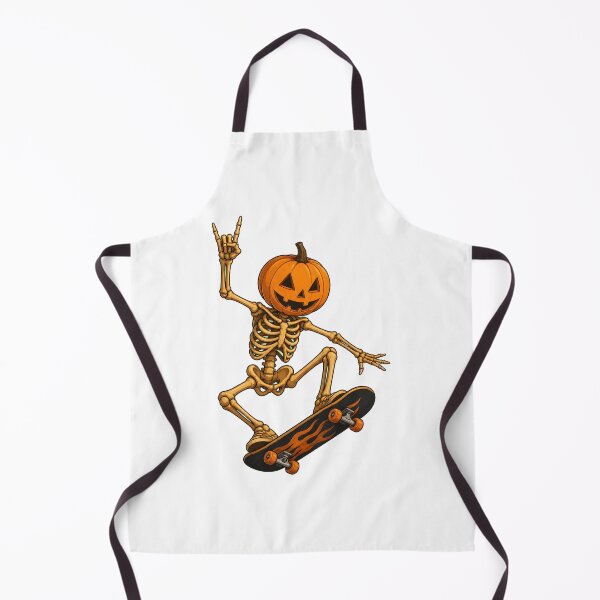 Item preview, Skeleton Pumpkin Skateboarding Halloween Illustration designed and sold by SoyLamderma.