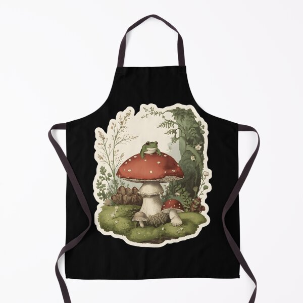Item preview, Dark Cottagecore Frog on Mushroom Vintage Botanical Sticker designed and sold by Youram.