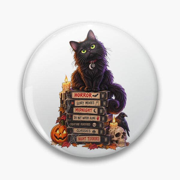 Item preview, Horror VHS Familiar – Black Cat Movie Night designed and sold by The Cutting Room.