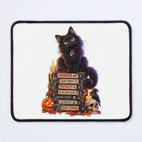 Item preview, Horror VHS Familiar – Black Cat Movie Night designed and sold by The Cutting Room.
