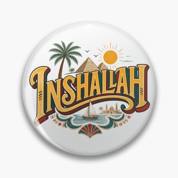 Artikelvorschau, Inschallah – Ägyptisch-arabischer Spruch – Aufkleber zur Kultur des Nahen Ostens entworfen und verkauft von KaBaRen.