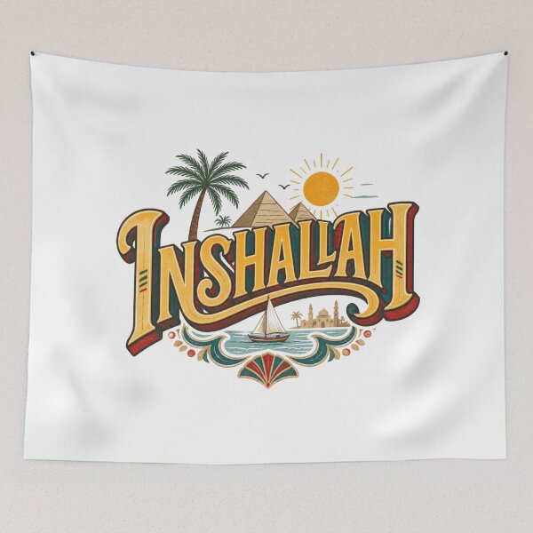Item preview, Inshallah Egyptian Arabic Phrase Middle Eastern Culture Sticker designed and sold by KaBaRen.