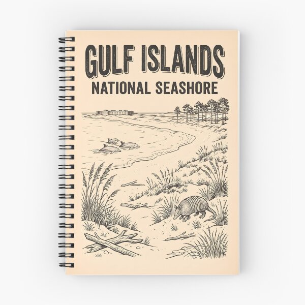 Item preview, Gulf Islands National Seashore Vintage Travel Poster designed and sold by Wild Places Paper Co..