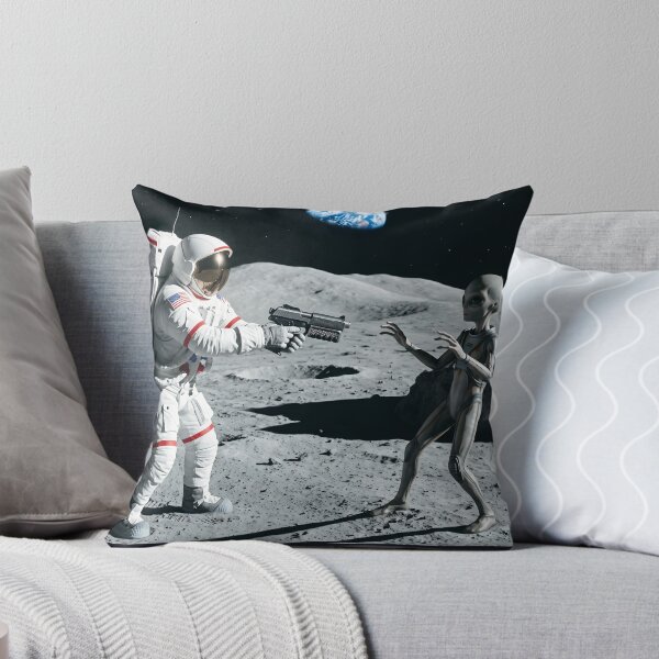 Item preview, NASA astronaut pulling gun on alien designed and sold by WiseBow.