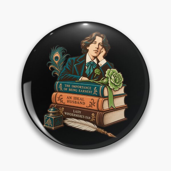 Item preview, Oscar Wilde Plays Stacked with Peacock and Quill designed and sold by Fenay Designs.