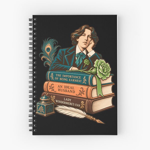 Item preview, Oscar Wilde Plays Stacked with Peacock and Quill designed and sold by Fenay Designs.