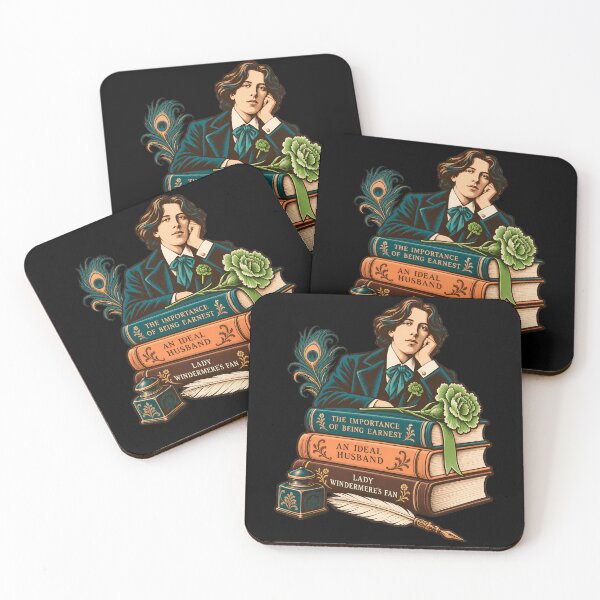 Item preview, Oscar Wilde Plays Stacked with Peacock and Quill designed and sold by Fenay Designs.