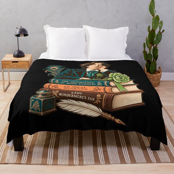 Item preview, Oscar Wilde Plays Stacked with Peacock and Quill designed and sold by Fenay Designs.