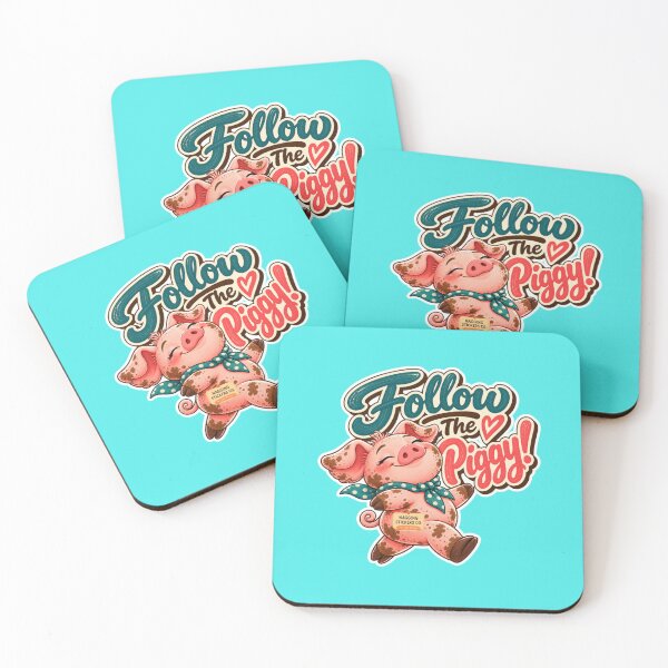 Item preview, FOLLOW THE PIGGY! BY NAGGINGSTICKERSCO. ROLL LIKE A PIG! COLLECTION | AQUA Edition | No.01 designed and sold by LaMaisonOfMY.