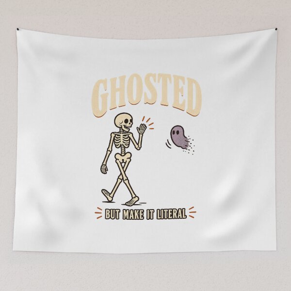 Item preview, Ghosted But Make It Literal Skeleton Ghost Halloween designed and sold by calicito.