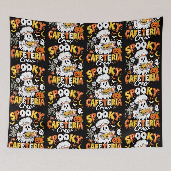 Item preview, Spooky Cafeteria Crew Halloween Lunch Lady Ghost designed and sold by Glow-Paw-Studio.