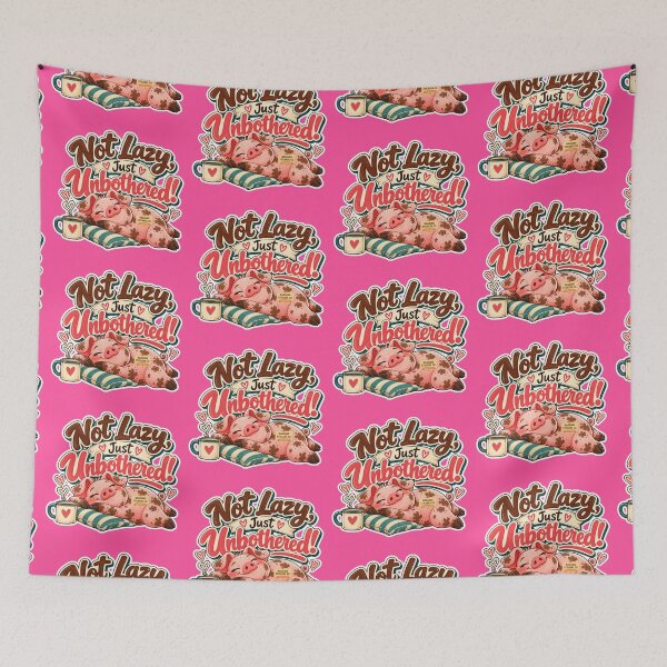 Item preview, NOT LAZY! JUST UNBOTHERED! BY NAGGINGSTICKERSCO. ROLL LIKE A PIG! COLLECTION | ELECTRIC PINK Edition | No.01 designed and sold by LaMaisonOfMY.