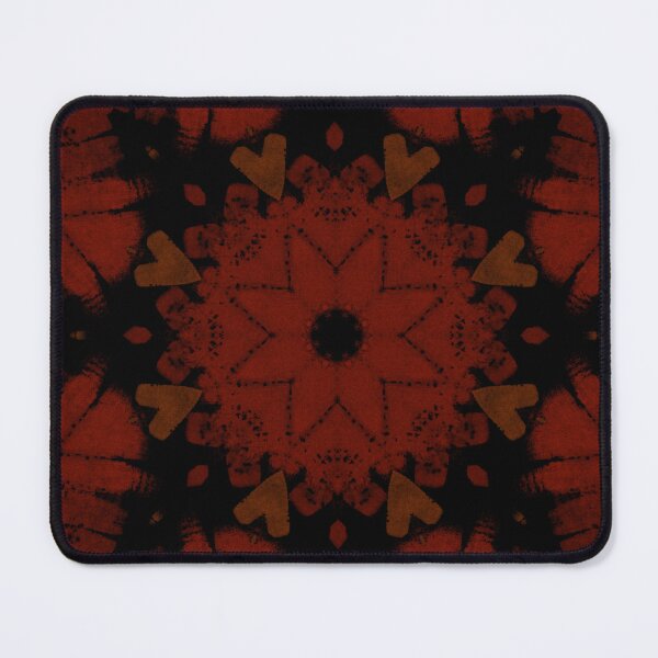 Item preview, Red Flowers and Hearts Retro Pattern designed and sold by SuzanaTArt.