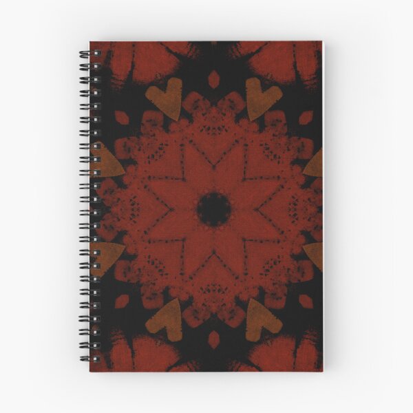 Item preview, Red Flowers and Hearts Retro Pattern designed and sold by SuzanaTArt.