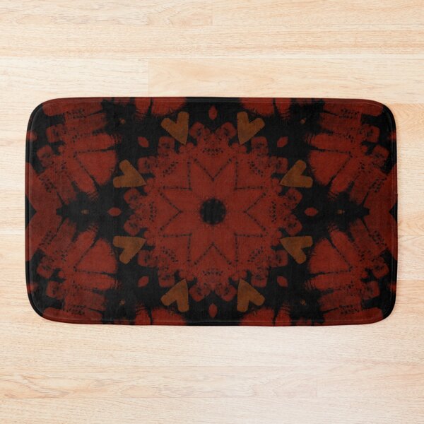 Item preview, Red Flowers and Hearts Retro Pattern designed and sold by SuzanaTArt.
