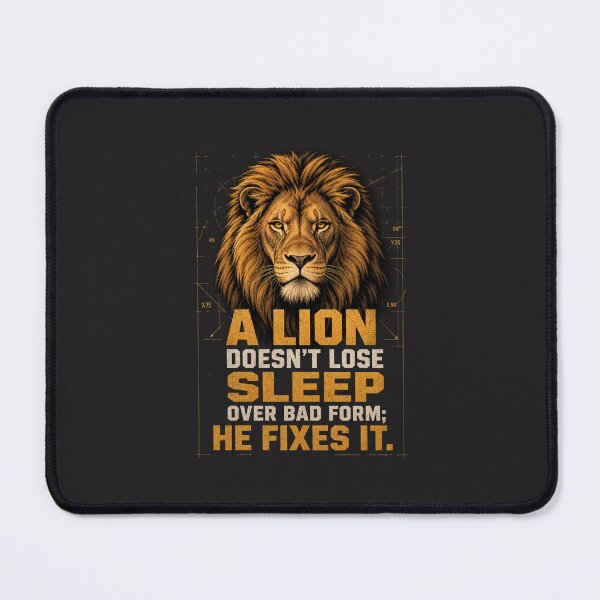 Item preview, A Lion Doesn't Lose Sleep Over Bad Form Fitness Quote Art designed and sold by Bennie Singh.