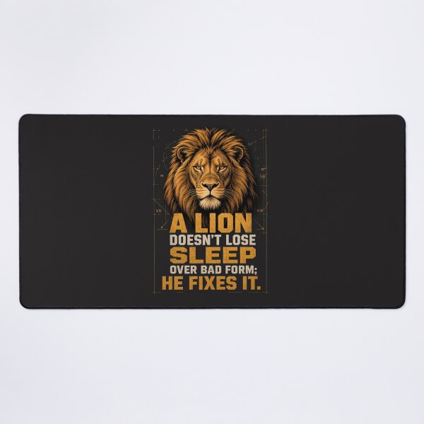 Item preview, A Lion Doesn't Lose Sleep Over Bad Form Fitness Quote Art designed and sold by Bennie Singh.