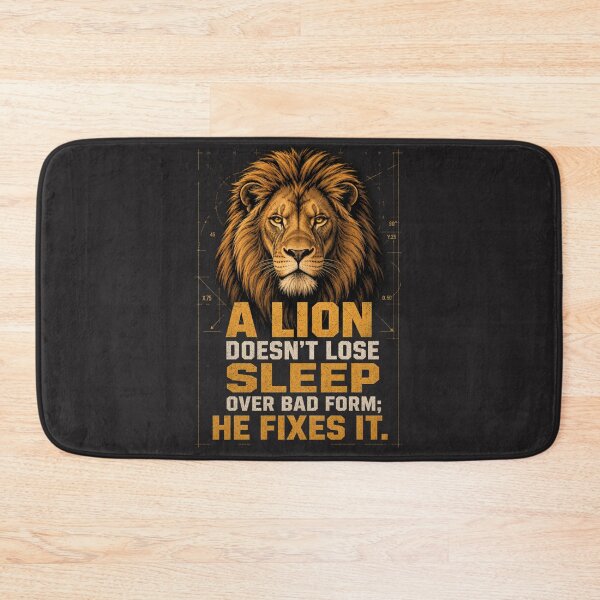 Item preview, A Lion Doesn't Lose Sleep Over Bad Form Fitness Quote Art designed and sold by Bennie Singh.