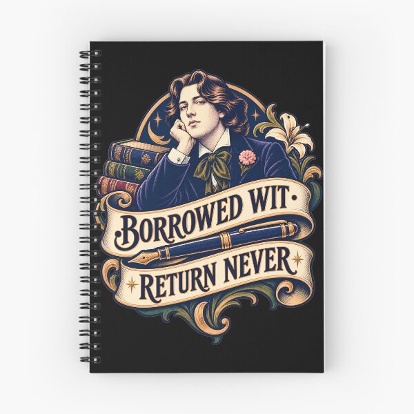 Item preview, Oscar Wilde Borrowed Wit Return Never Banner designed and sold by Fenay Designs.