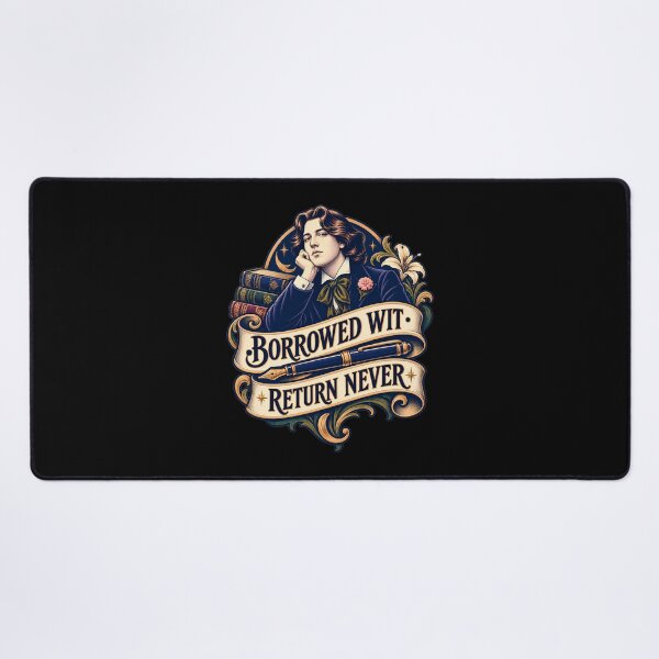 Item preview, Oscar Wilde Borrowed Wit Return Never Banner designed and sold by Fenay Designs.