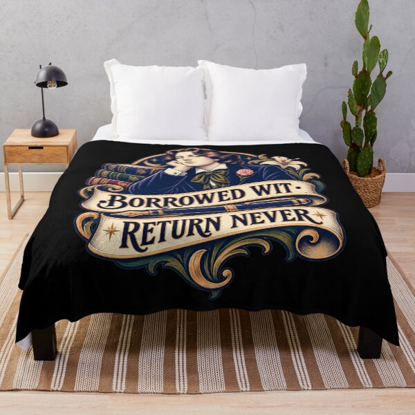 Item preview, Oscar Wilde Borrowed Wit Return Never Banner designed and sold by Fenay Designs.