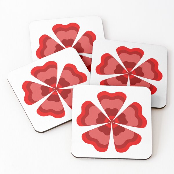 Item preview, Stylized Red Retro Flower designed and sold by PatternTitan.