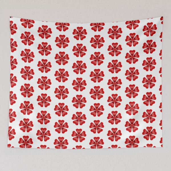 Item preview, Stylized Red Retro Flower designed and sold by PatternTitan.