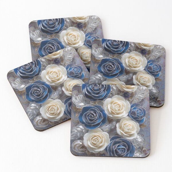 Item preview, Elegant 3D Sculpted Glass Roses - Glossy Floral Art designed and sold by Alaa-love-art.
