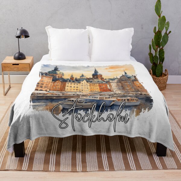 Item preview, Watercolor of Stockholm, Stockholm Sweden designed and sold by Dressyourflag.