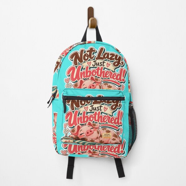 Item preview, NOT LAZY! JUST UNBOTHERED! BY NAGGINGSTICKERSCO. ROLL LIKE A PIG! COLLECTION | AQUA Edition | No.01 designed and sold by LaMaisonOfMY.