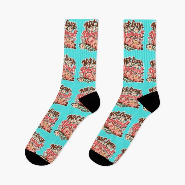 Item preview, NOT LAZY! JUST UNBOTHERED! BY NAGGINGSTICKERSCO. ROLL LIKE A PIG! COLLECTION | AQUA Edition | No.01 designed and sold by LaMaisonOfMY.