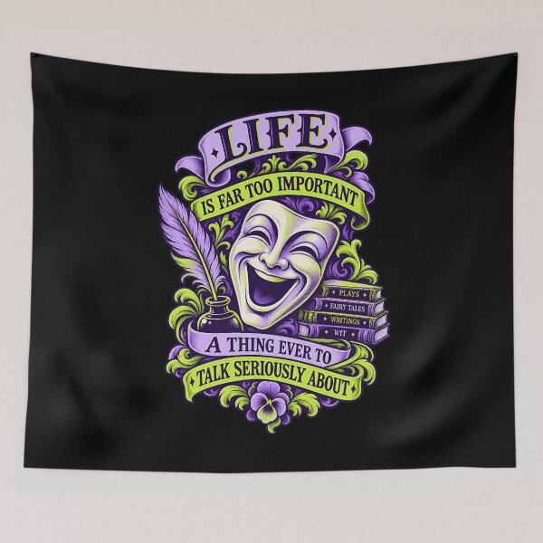 Item preview, Oscar Wilde Life Is Too Important Comedy Quote designed and sold by Fenay Designs.