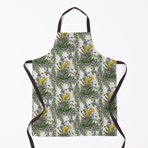 Item preview, Wildflowers Illustration, Riot of Flowers and Foliage, Bees designed and sold by JoyfulWhimsy.