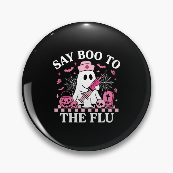 Item preview, Say Boo to the Flu Funny Halloween Nurse Ghost designed and sold by ostenlee.