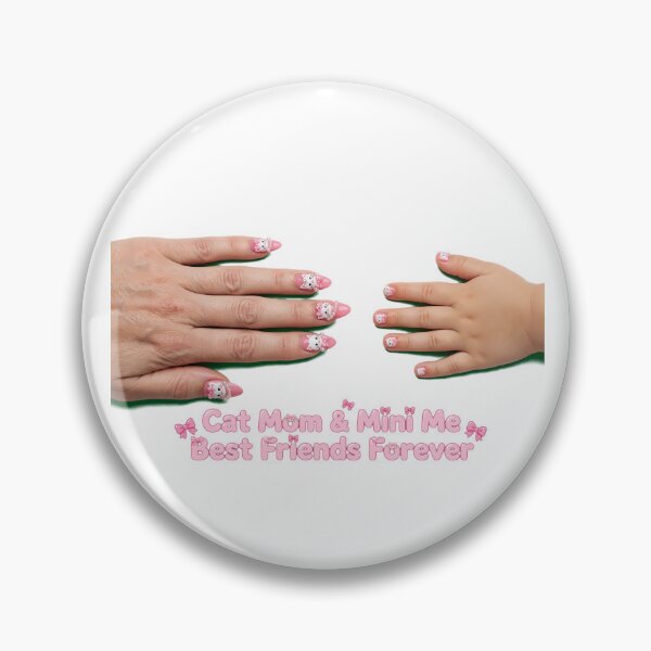 Item preview, Cat Mom and Mini Me Pink Bow Nails designed and sold by HoMya.
