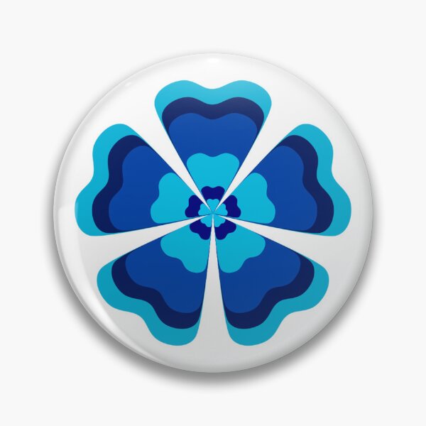 Item preview, Stylized Blue Retro Flower designed and sold by PatternTitan.