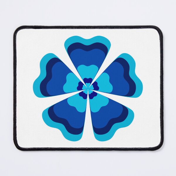 Item preview, Stylized Blue Retro Flower designed and sold by PatternTitan.